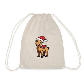 Chameau Noël mignon - Sac de sport léger - nature - Devant