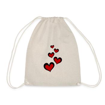 Hearts Love Symbol - Drawstring Bag - nature - Front