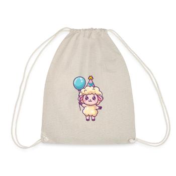 Sheep Birthday Baby - Drawstring Bag - nature - Front