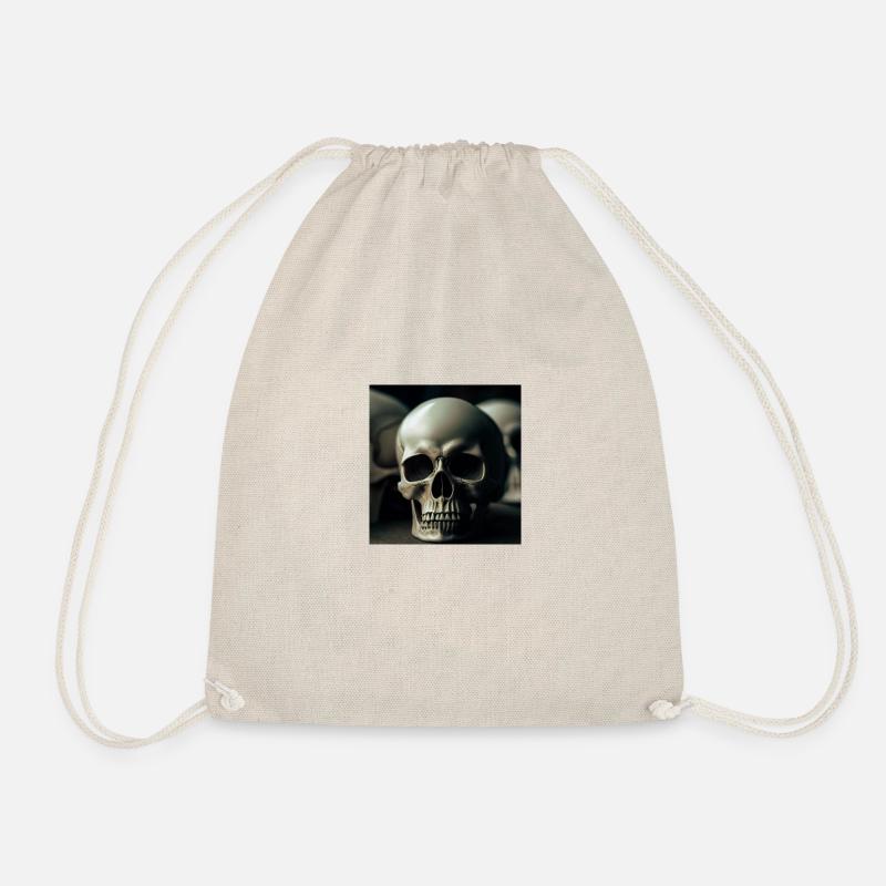 Toten kopf disgn - Drawstring Bag - nature