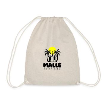 Malle Party Crew Mallorca Saying - Drawstring Bag - nature - Front