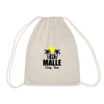 Malle Party Team Urlaub Mallorca - Turnbeutel - Natur - Vorne