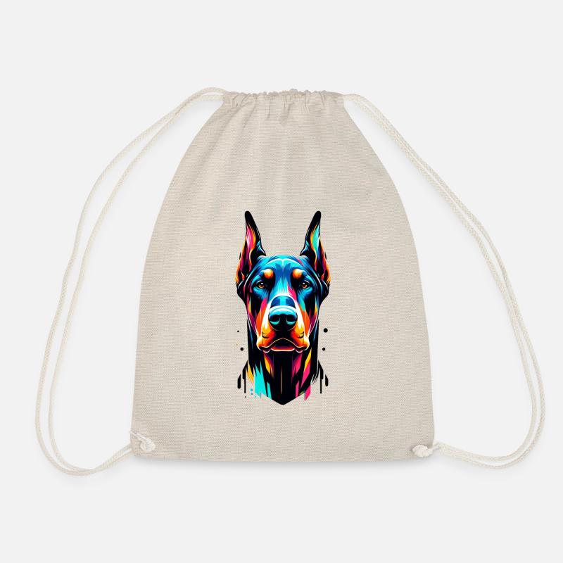 Painted Dog four - Drawstring Bag - nature