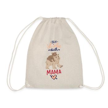 Ich liebe dich Mama - Turnbeutel - Natur - Vorne