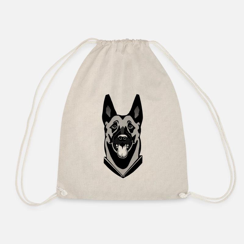watchdog head - Drawstring Bag - nature