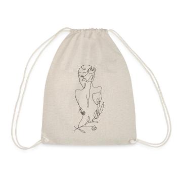 Woman T-shirt motif, print design - Drawstring Bag - nature - Front
