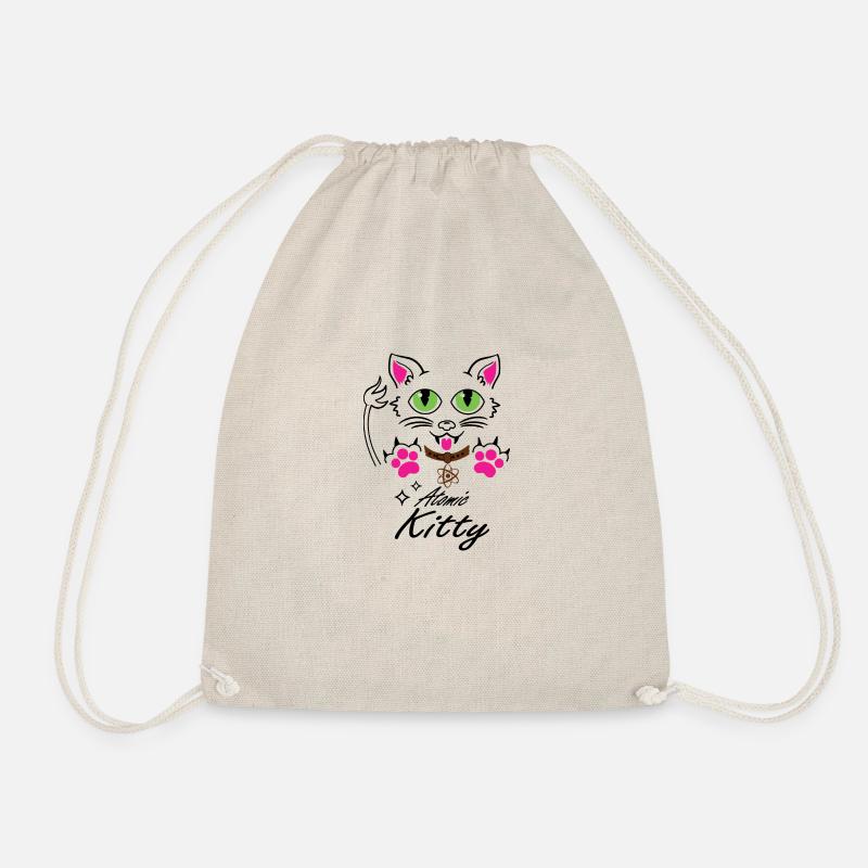 Atomic Kitty #2 - White Shirt - Turnbeutel - Natur