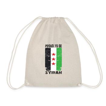 Proud To Be Syrian Geschenk Heimat Syrien Liebe - Turnbeutel - Natur - Vorne