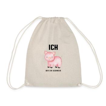 Ich bin ein Schwein - Turnbeutel - Natur - Vorne