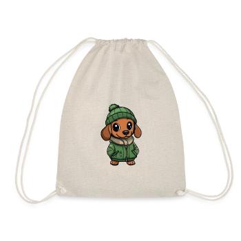 Teckel BadgerDog Winter - Sac de sport léger - nature - Devant