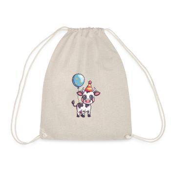 Cow Birthday Baby - Drawstring Bag - nature - Front