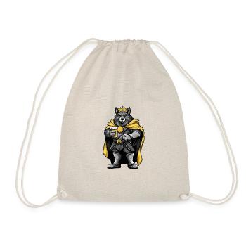 Wolf Beer Funny - Drawstring Bag - nature - Front