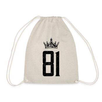 81 Number crown - Drawstring Bag - nature - Front