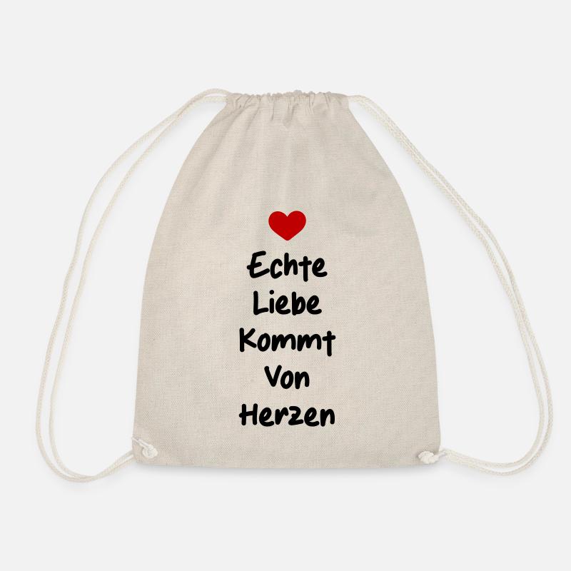Liebe Spruch Valentinstag Herz - Turnbeutel - Natur