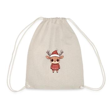 Bande dessinée de Noël cerf - Sac de sport léger - nature - Devant