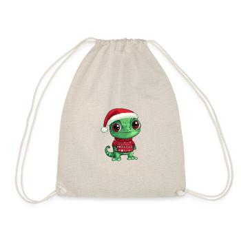 Bande dessinée de Noël caméléon - Sac de sport léger - nature - Devant