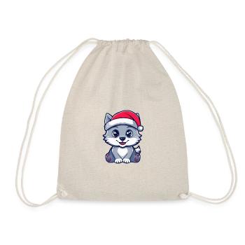 Loup Noël Mignon - Sac de sport léger - nature - Devant
