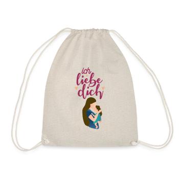 Ich liebe dich Mama - Turnbeutel - Natur - Vorne