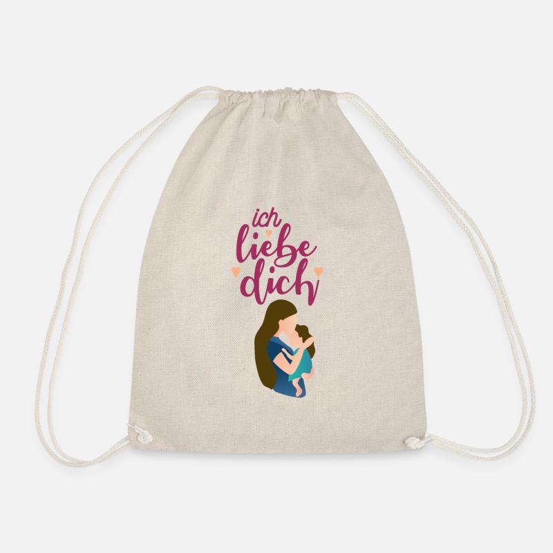 Ich liebe dich Mama - Turnbeutel - Natur