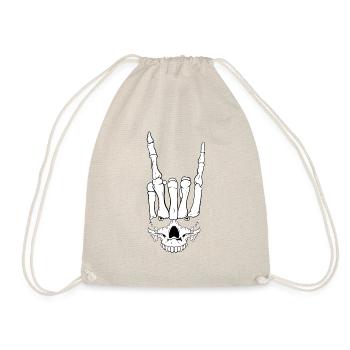 SkullHand black & white - Turnbeutel - Natur - Vorne