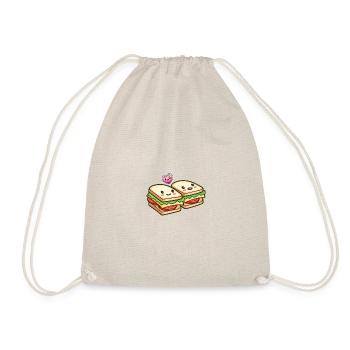 Sandwich Couple Amour Coeur Saint Valentin - Sac de sport léger - nature - Devant
