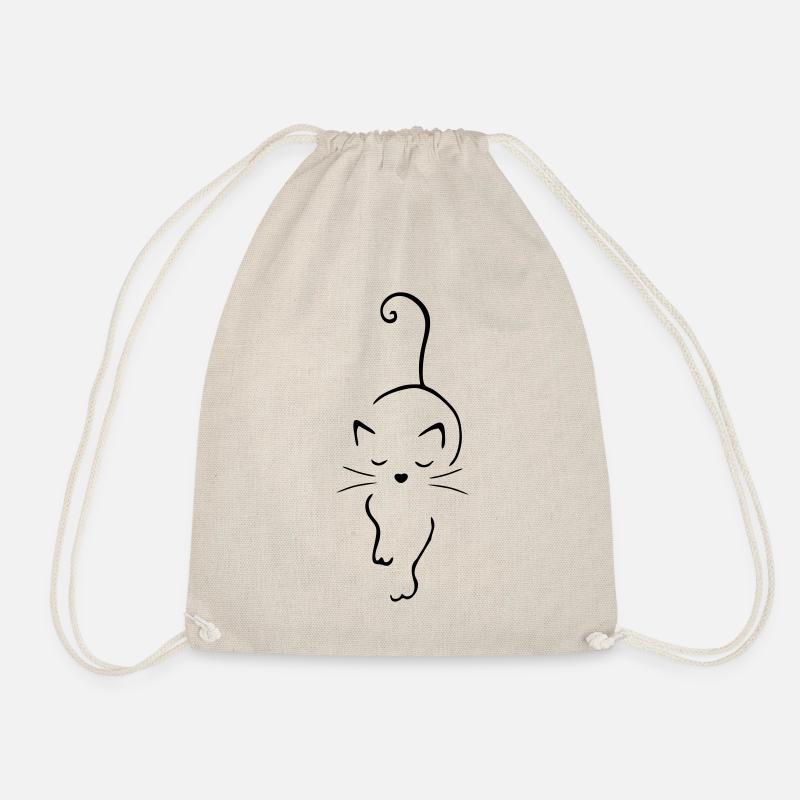 Cat art - Drawstring Bag - nature