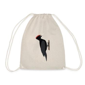 black woodpecker - Drawstring Bag - nature - Front