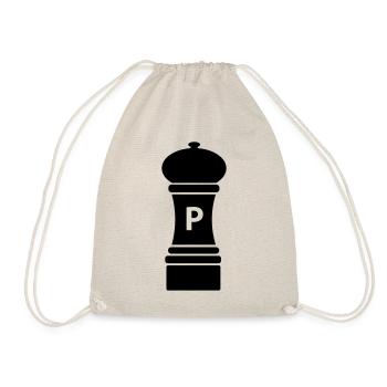 Black pepper mill / gift idea - Drawstring Bag - nature - Front