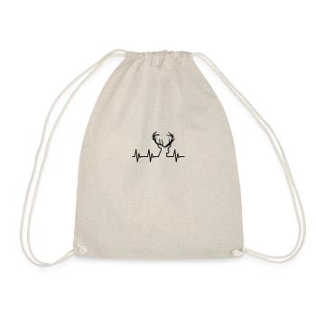 Hunting is passion / heartbeat - deer - Drawstring Bag - nature - Front