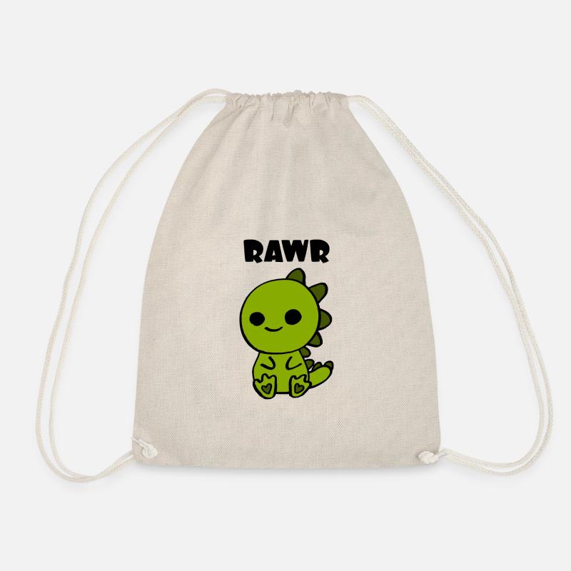 Dino T Rex Suess Rawr - Turnbeutel - Natur