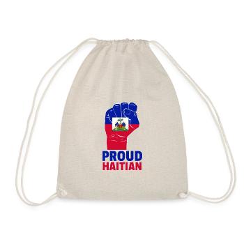 Haiti Haitian Flag Ayiti Haitian I Gift - Drawstring Bag - nature - Front