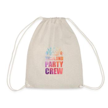 Thailand Party Crew Spruch - Turnbeutel - Natur - Vorne