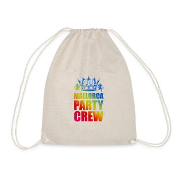 Mallorca Party Crew Spruch - Turnbeutel - Natur - Vorne