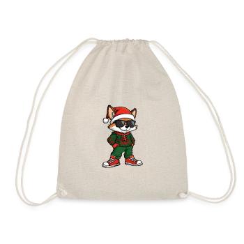Fuchs Weihnachten X-Mas - Turnbeutel - Natur - Vorne