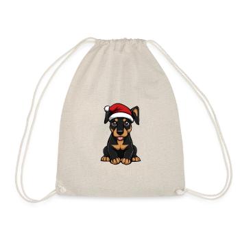 Doberman Dog Christmas Christmas - Drawstring Bag - nature - Front