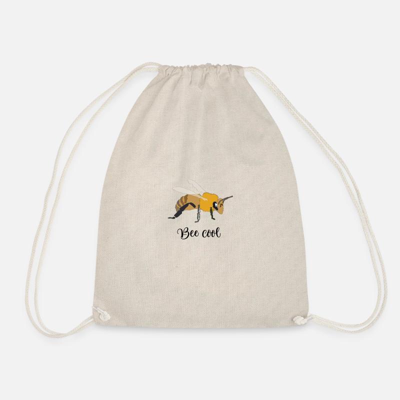 Bee cool - Drawstring Bag - nature