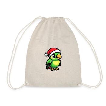 Papagai Weihnachten Niedlich - Turnbeutel - Natur - Vorne