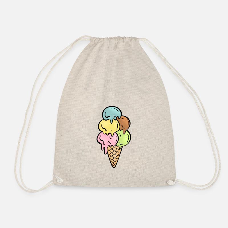 Ice cream cone - Drawstring Bag - nature