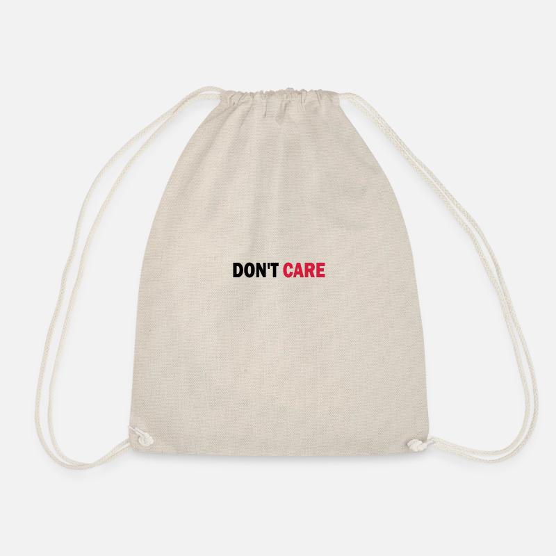 Don't care - dont care - Drawstring Bag - nature