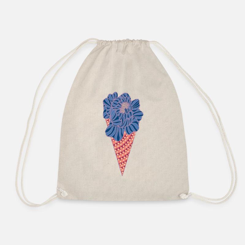 Eis mit Blume - Turnbeutel - Natur