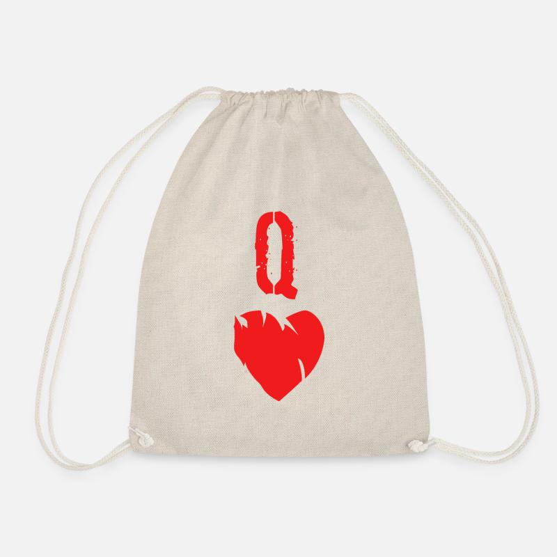 Queen heart - Drawstring Bag - nature