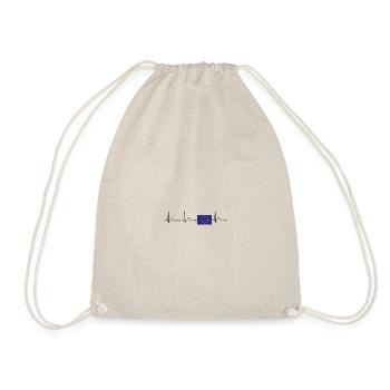 Battement de coeur avec le drapeau européen - ECG - Sac de sport léger - nature - Devant