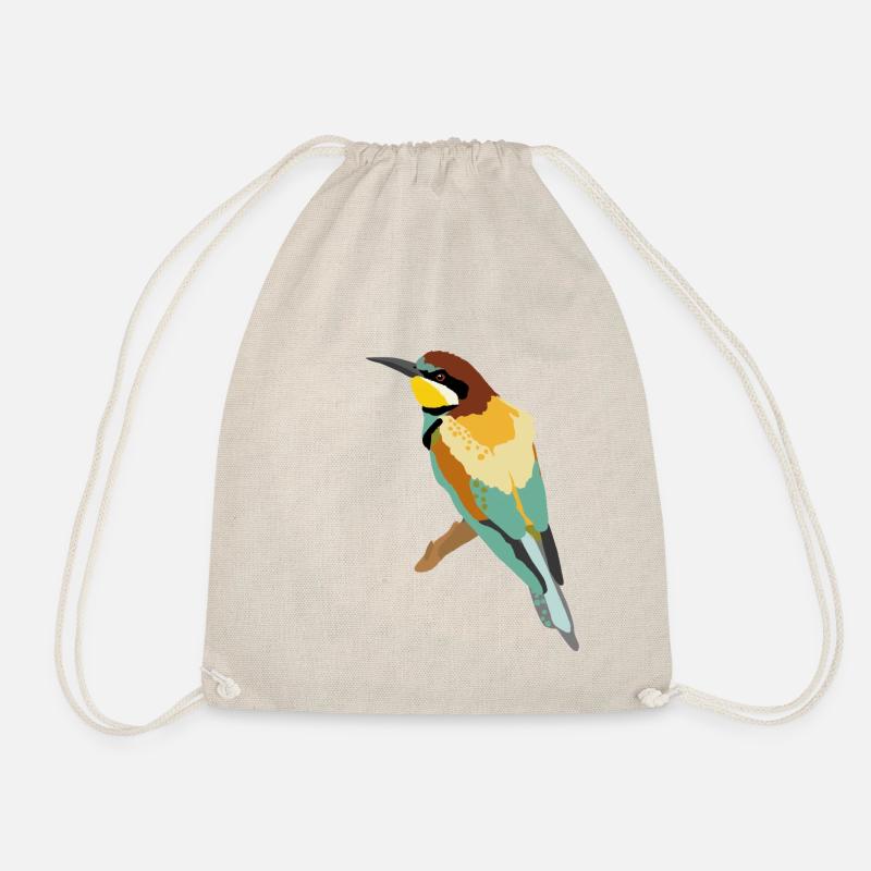 Bee-eater illustration - Drawstring Bag - nature