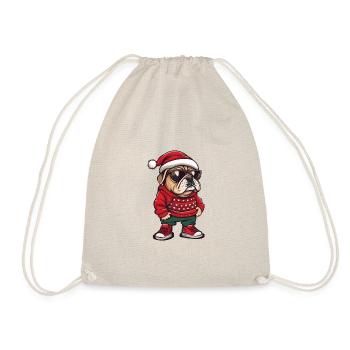 Bouledogue Chien Noël Noël - Sac de sport léger - nature - Devant