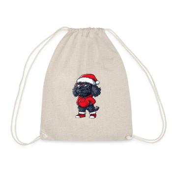Caniche Chien Noël Noël laid - Sac de sport léger - nature - Devant
