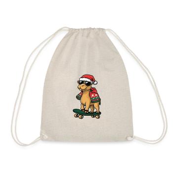 Camel Christmas Funny - Drawstring Bag - nature - Front