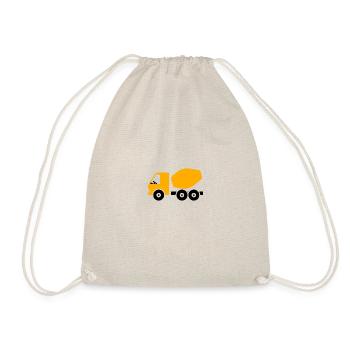Concrete mixer cartoon - Drawstring Bag - nature - Front