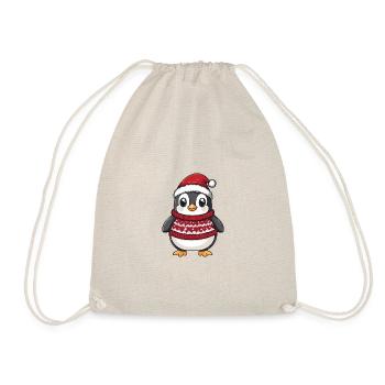 Penguin Christmas Comic - Drawstring Bag - nature - Front