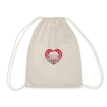 Heart of Celtic scallops - Drawstring Bag - nature - Front