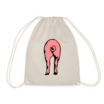 pig pig ass ass 8 - Drawstring Bag - nature - Front
